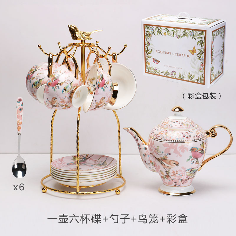 Exquisito hueso China taza de café y platillo de alta gama británica juego de té de la tarde traje de inauguración de la casa novias mano caja de regalo