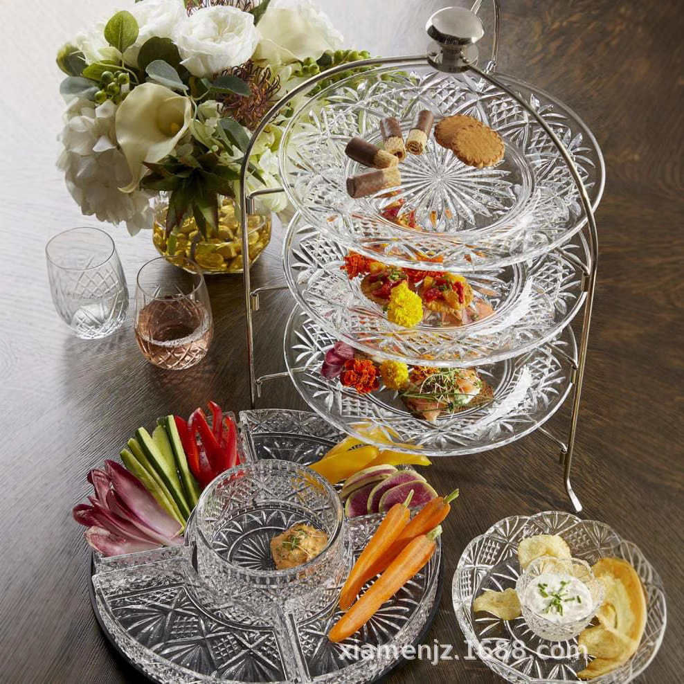 Platos de frutas europeas para la sala de estar doméstica lujosos platos de dulces para refrigerios de la tarde image 2