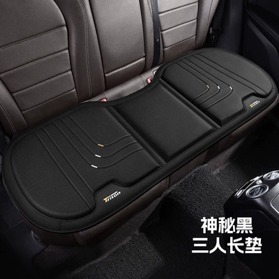 leather, ventilated, suitable for all: Seat cushion, seat cover - mysterious-black-rear-three-seater-seat-universal