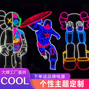 Bar Internet Celebrity Atmosphere Light Store Advertising Sign Sign Neon Light Luminous Word Internet Celebrity Wall Decoration Style Light Sign