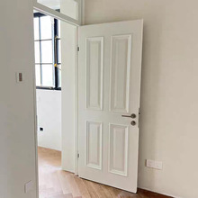 佛山工厂奶油风实木烤漆门白色室内卧室门房门复古门平开门全套