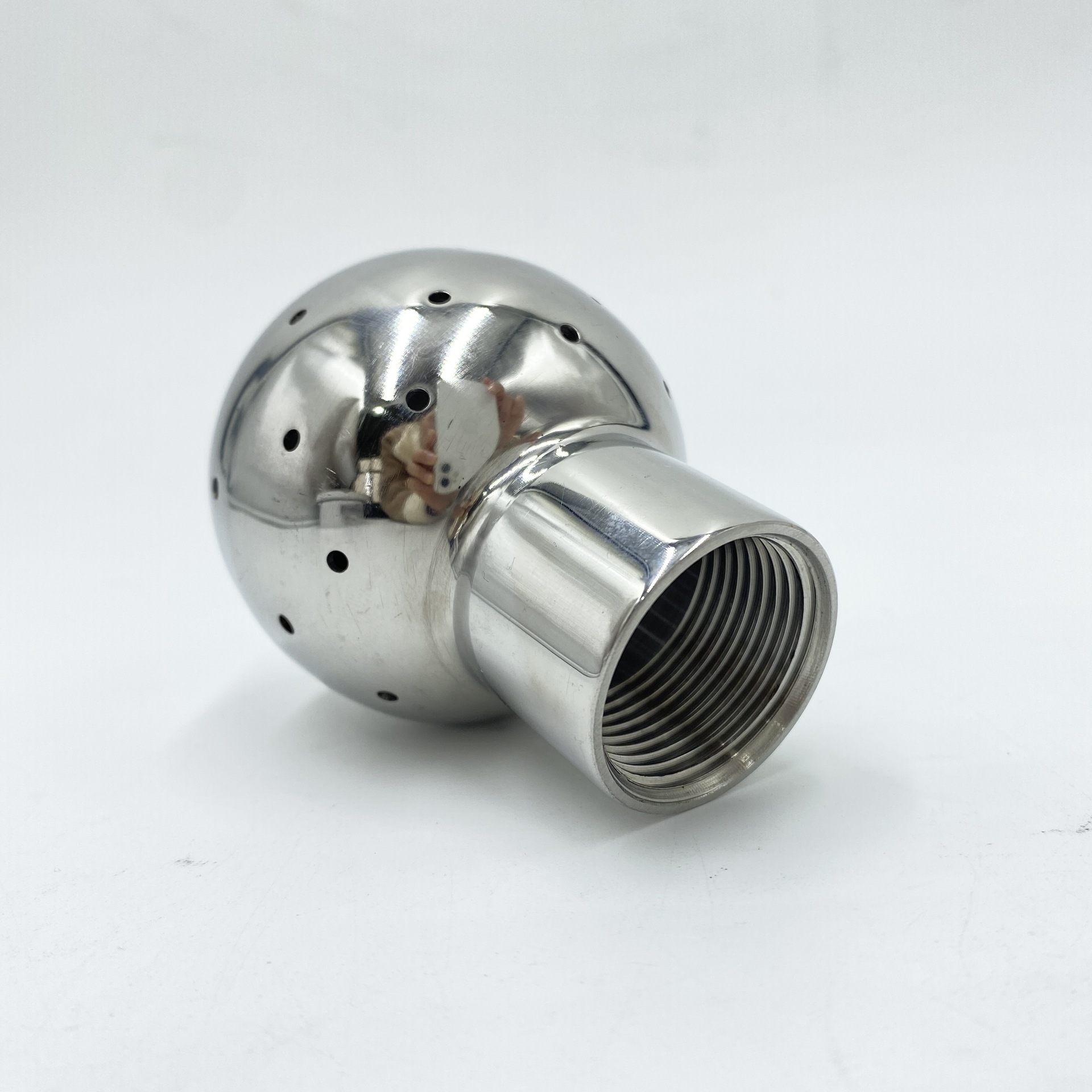 低价卫生级螺纹固定式清洗球不锈钢喷淋球快装清洗球内外螺喷淋球