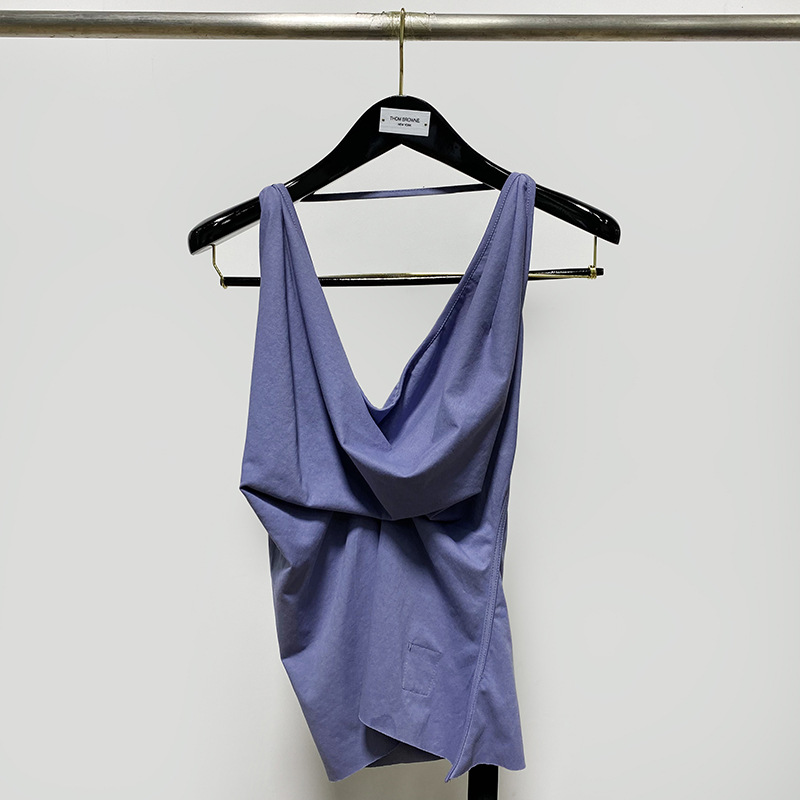SUBHUMAN mujer elegante sin espalda estiramiento de un solo hombro de color sólido Sling slim fit camisola sexy de las mujeres image 9