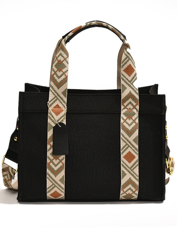 Bolso de lona transfronterizo para mujer, nuevo estilo 2025, informal, ligero, de gran capacidad, para el día a día, bolso de hombro y bandolera a la moda para mujer