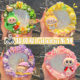Girl's Cream Glue Diy Folding Mirror Comb One-piece Kulomi Cartoon Material Bag Handmade Ins Air Cushion Comb