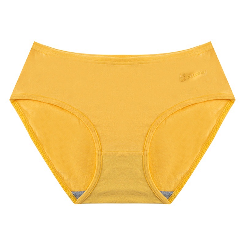 Japonés simple chica de primavera y verano delgada ropa interior de cintura media de algodón transpirable antibacteriano entrepierna ropa interior de mujer en stock