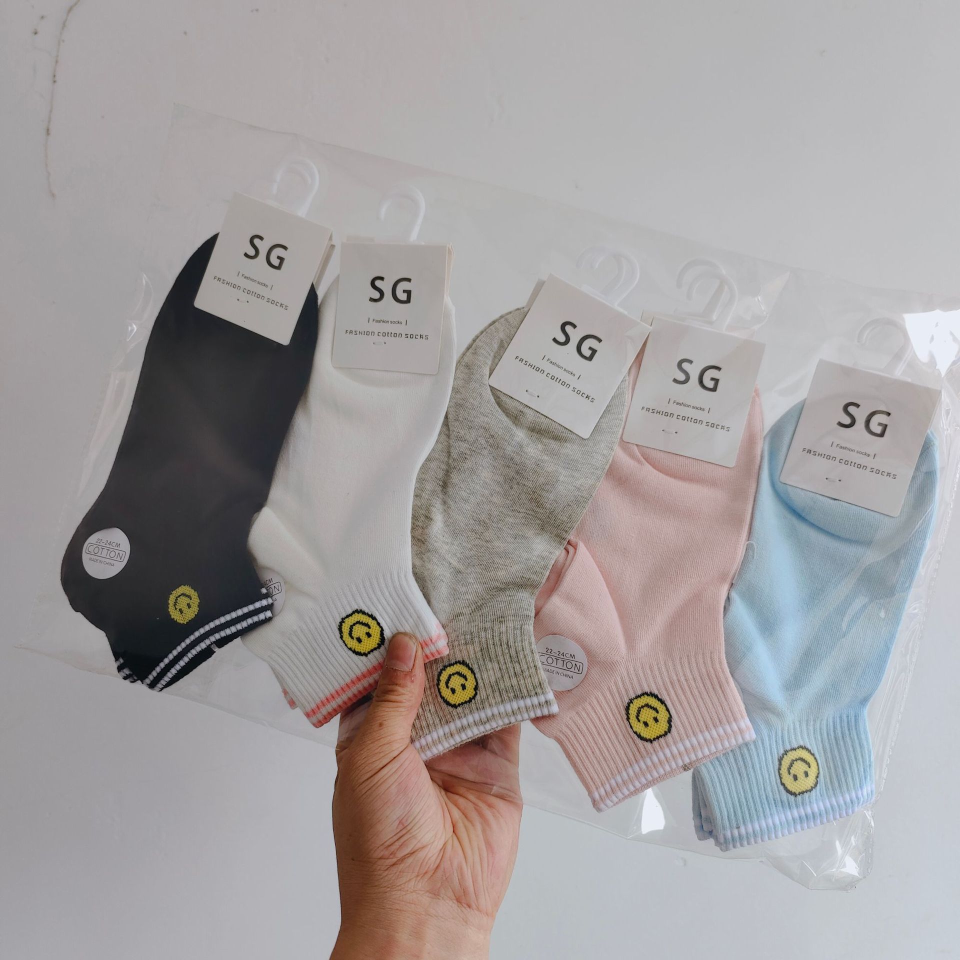 Aimida primavera y verano de las mujeres de algodón fino corto deportes barco Calcetines de moda fresco cómodo sudor-absorbente transpirable rayas finas