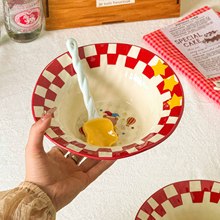 马戏团陶瓷沙拉碗勺可爱早餐碗高颜值女生宿舍泡面碗情侣礼物