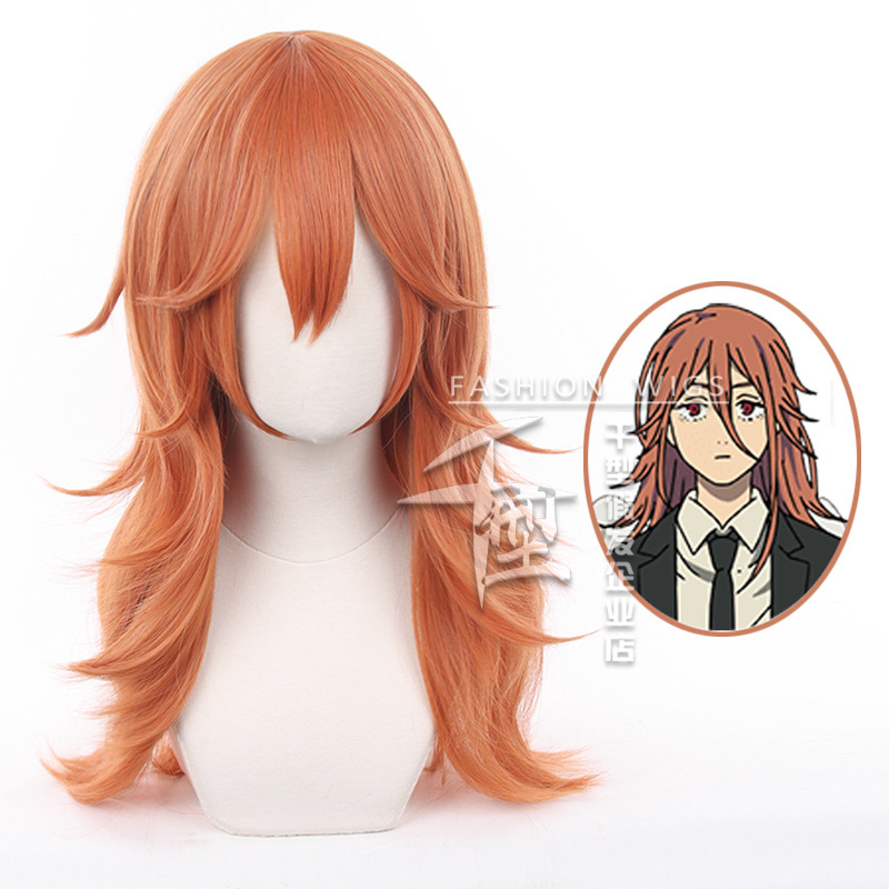 [Thousand Types] Chainsaw Man/Chain Saw Man Angel Demon Cos Wig Layered Reversed Special Tune Orange Brown