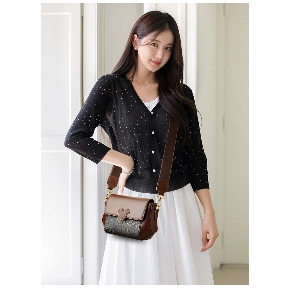 국경 간 여성 가방 새로운 2024 하이 엔드 패션 세련된 여성 어깨 가방 대비 컬러 바느질 여성용 가방 크로스 바디 백