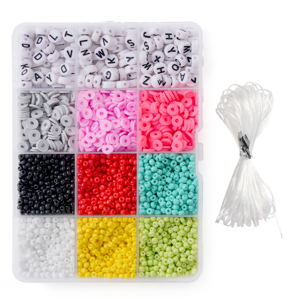 丛林小象DIY软陶片12格盒装字母米珠软陶珠手工串珠DIY饰品配件详情6