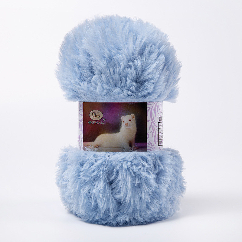 Imitación de visón terciopelo grueso lana tejida a mano DIY Imitación Piel terciopelo visón terciopelo sombrero bufanda manta hilo al por mayor