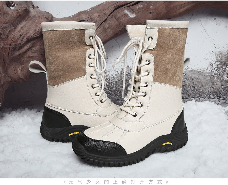 High Bang Cotton Boots Women's Winter Outdoor Snow Boots, Non slip, Plush, Thickened Women's Boots, Warm, Large, Fashion_voghion.com