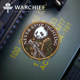 WARCHIEF酋长新品熊猫军团战斗臂章士气章百搭战术魔术贴章野战版