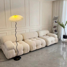 定制極簡沙發布藝復刻經典模塊沙發客廳自由組合羊羔絨沙發設計師