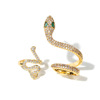 Three dimensional earrings, ear clips, retro zirconium, diamond encrusted