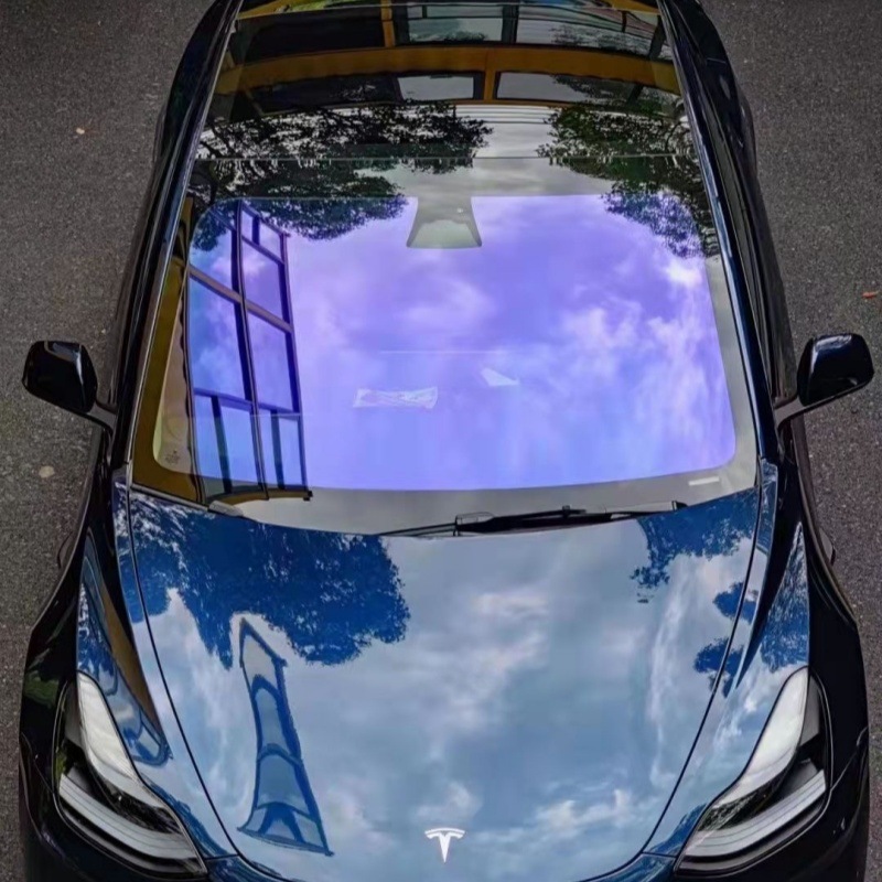 Red Rose Purple Colorful Car Film Full Car Side Rear Baffle Film High Heat Insulation Sunscreen Color Film Wholesale Cross-border Hair