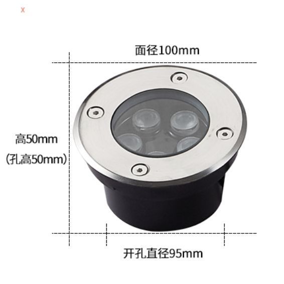 LED lámpara enterrada ultra delgada lámpara de suelo exterior impermeable redonda pasillo lámpara de pasillo incrustado paso cuadrado lámpara de suelo pequeña image 9