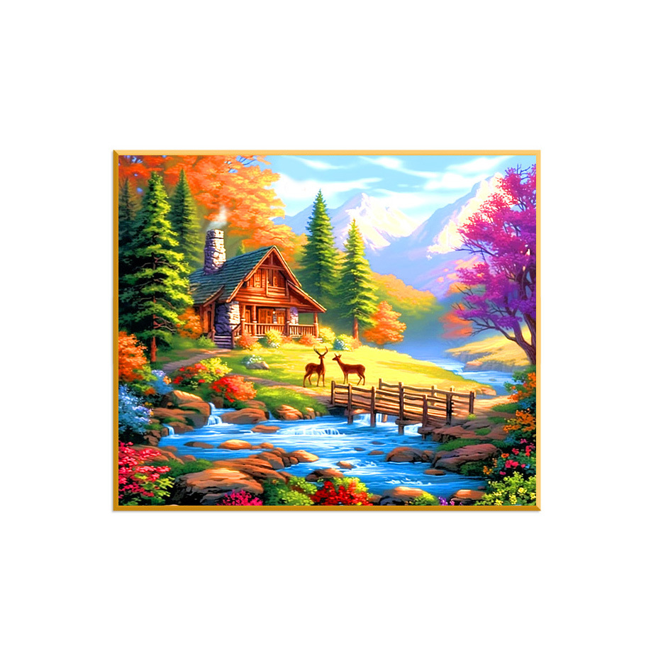 Mona Lisa Real Bosque de bordado cruzado nuevo estilo 2026 hermoso sueño sala de estar pintura colgante bordado a mano image 5