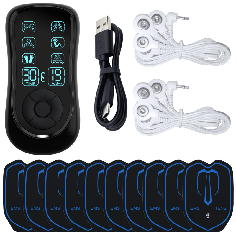クロスボーダーデュアル出力 TENS 電気パルスマッサージャー EMS 刺激装置中低周波パルスマッサージ器具マッサージ|undefined
