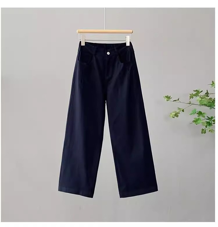 Quần ống đứng nữ cạp cao mỏng nhẹ mùa hè, dáng suông rộng rãi, ống hẹp dần — Màu hồng [tám điểm kiểu mùa hè] chi tiết 19