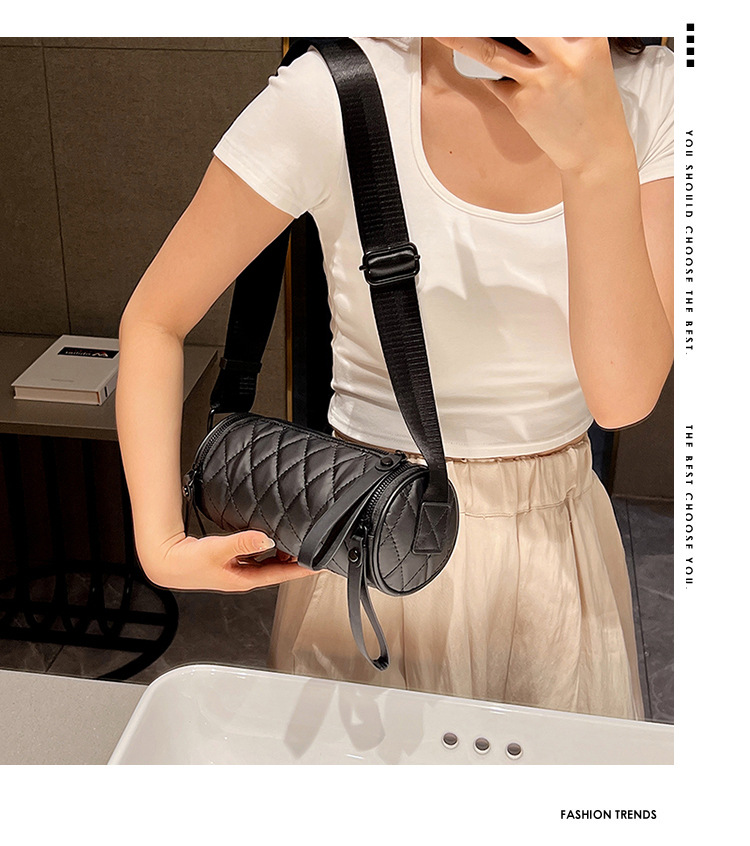 Borsa a tracolla donna cilindrica trapuntata borsetta_voghion.com