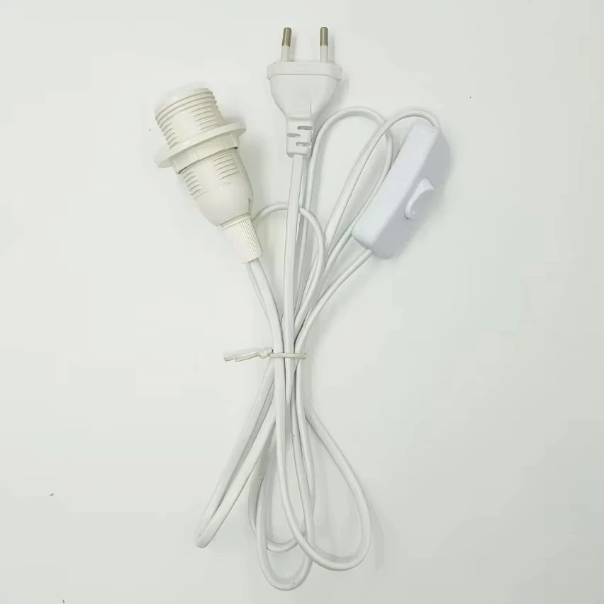 Cable de alimentación de interruptor europeo E14 enchufe de soporte de lámpara diy accesorios de lámpara de escritorio 303 interruptor cable de interruptor europeo E14