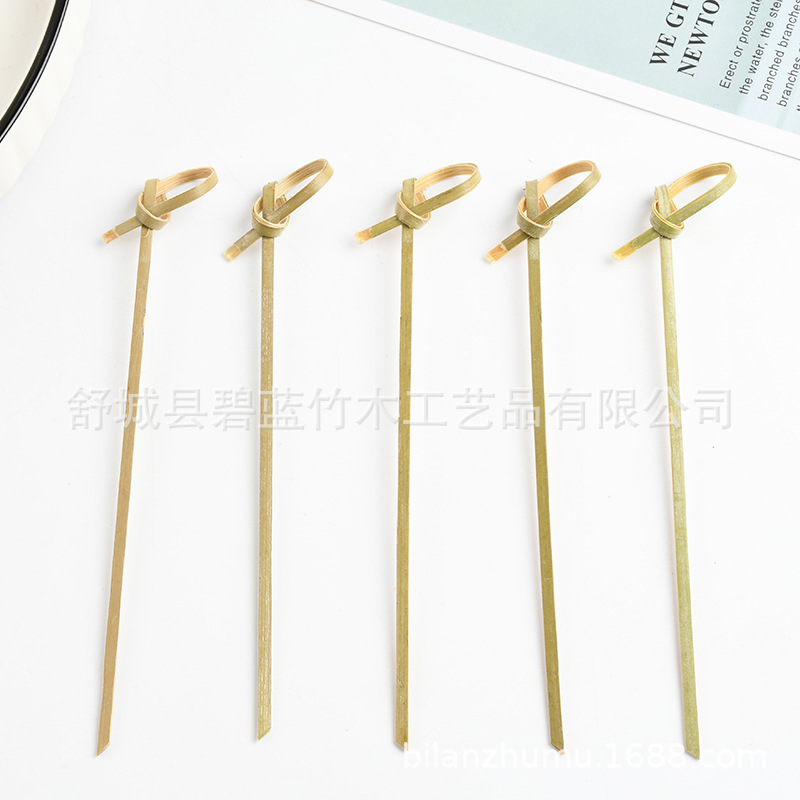 Arte desechable bambú en línea encantador pastel de amor bambú palo de flor nudo string de fruta palo de venta al por mayor