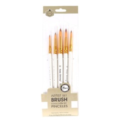 Oil Paint Brush Wholesale 5 Pearlescent White Art Brush Studio Special Watercolor Brush Pigment Brush Painting Brush Set