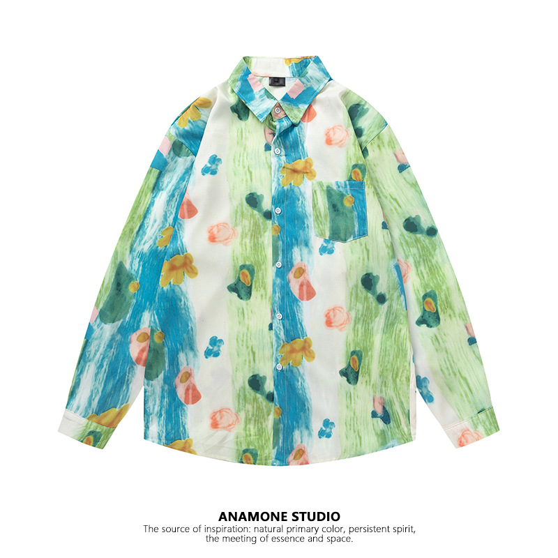 Japanese fresh autumn demi-season design shirt