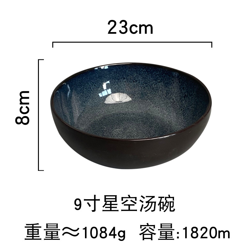 Práctico Gran Tazón de sopa de cerámica grande ins estilo tazón de verduras hogar encurtido tazón de pescado Internet celebridad pescado hervido tazón engrosado vajilla