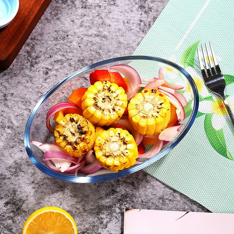 Овальное жаропрочное стеклянное блюдо для запекания и сервировки, 1,5/2/3 л