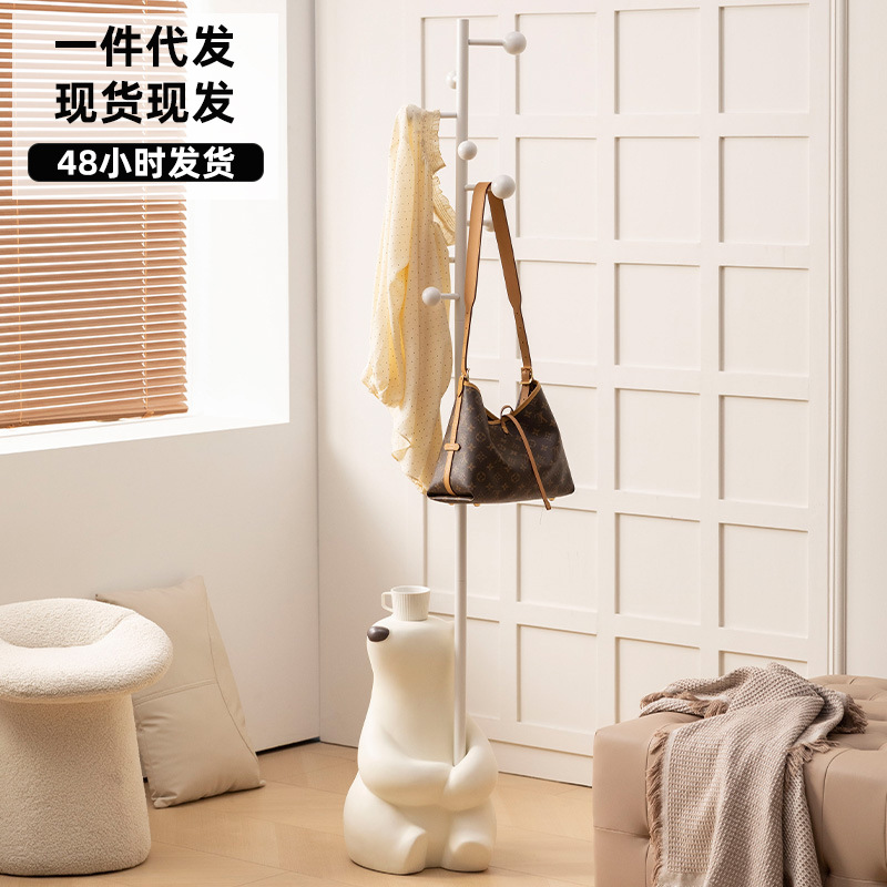 Clumsy Bear Coat Rack, Personalized Household Floor-Standing Bedside Clothes Rack, Direct Factory Supplier, Light Luxury, Available for Dropshipping