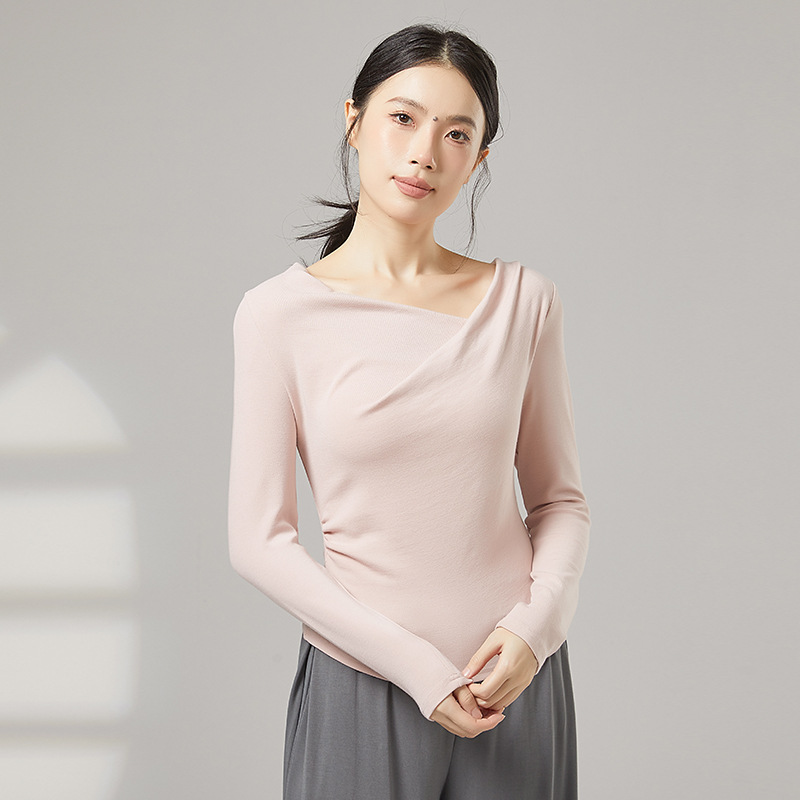 Modern Dance Practice Clothes for Women, Autumn and Winter New Long-Sleeved Tops, Classical Dance Slimming Dance Clothes
