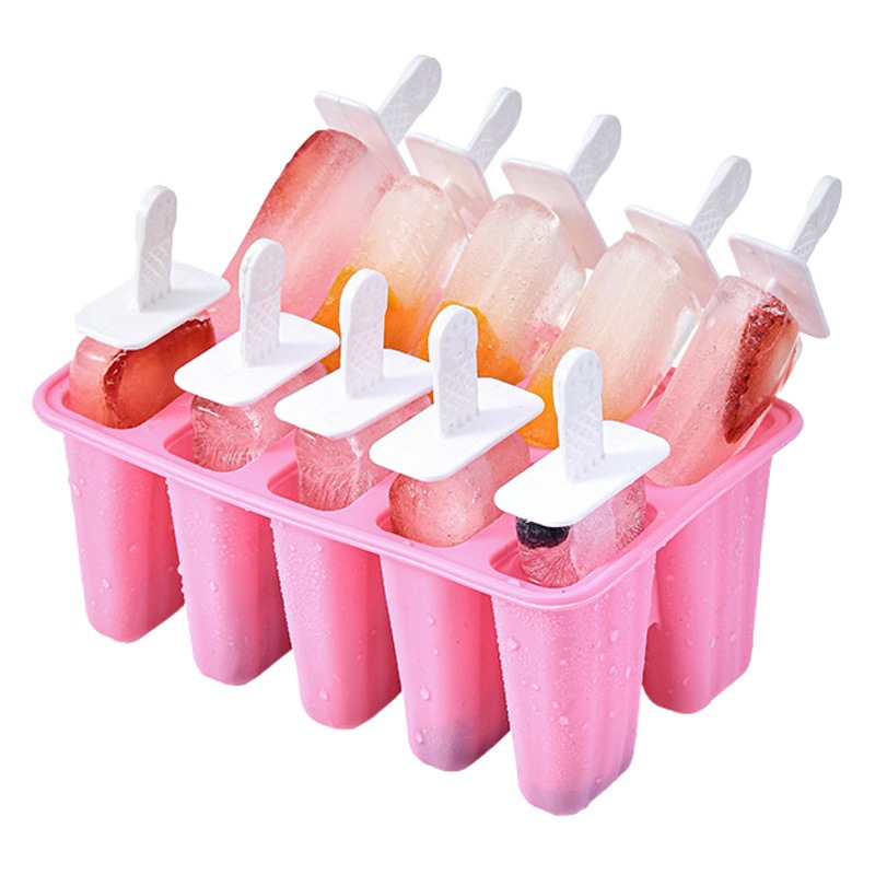 Molde de helado 4-rejilla 6-rejilla de silicona molde de helado 12-rejilla 10-rejilla Popsicle caja transfronteriza exclusivo