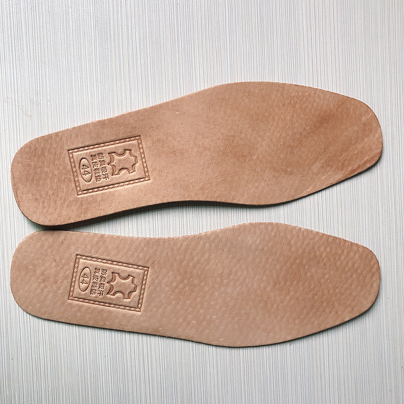 Primavera y verano cómodas plantillas de cabeza de toro impresión plantillas de cuero sin agujeros que absorben el sudor cómodas plantillas de cuero transpirables para hombres y mujeres