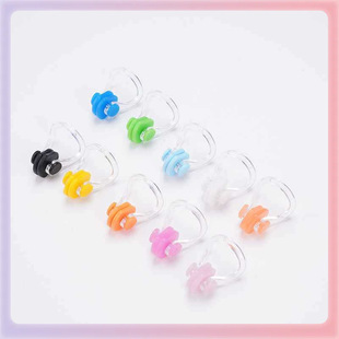 ✅ Bagged Swimming Nose Clip Earplugs Swimming Gear Waterproof Silicone Earplugs Nose Clip Set Factory Direct Sale