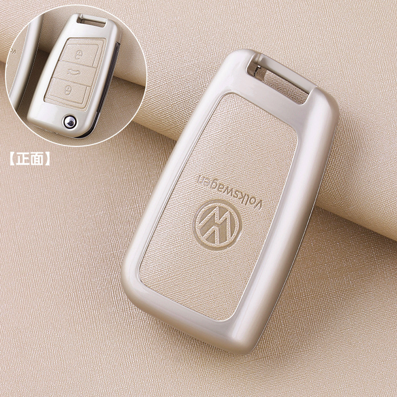 ZH 폭스바겐 모델 B [펄 크롬-베이지 가죽] 싱글 메탈 쉘