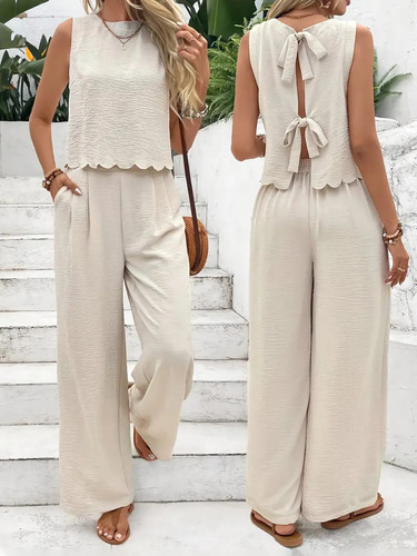 Amazon FBA Exclusive Women's 2025 Summer Fashion Tank Top and Lounge Pants Set for Cross-Border Trade