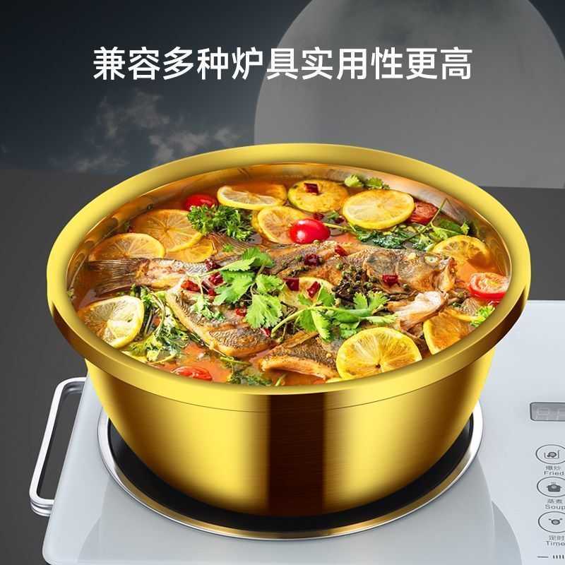 家用厨房专用盆不锈钢盆食品级家用洗菜盆厨房和面揉面盆料理盆|undefined