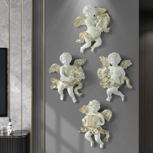 European-style Cupid Angel Pendant Home Wall Accessories Living Room Sofa Background Wall Decoration Wall Hanging Cross-border Direct Supply