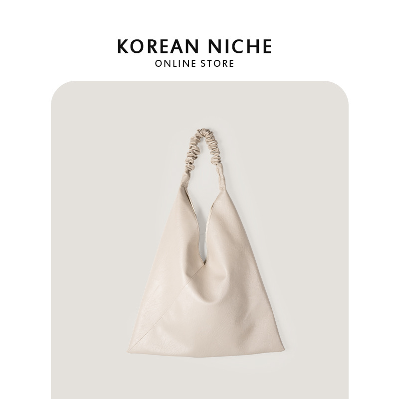 Nuovo design di nicchia coreano, texture premium, spalla plissettata sotto il braccio per le donne, versatile, grande capacità_voghion.com