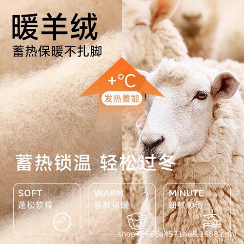 35% Wool Merino Wool Socks for Women Autumn/Winter Thick Warmth Northeast -40°C Cold Resistance