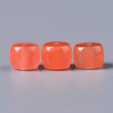 天然川料南红玛瑙樱桃红直切老型珠桶珠隔珠配珠diy手链项链配件