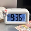 White alarm clock, KT cat with flower bag, battery