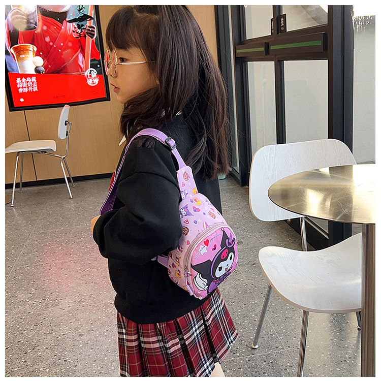 Wholesale of cute and trendy children's single-shoulder bags, large-capacity kindergarten baby travel chest bags, and casual girls' crossbody bags undefined