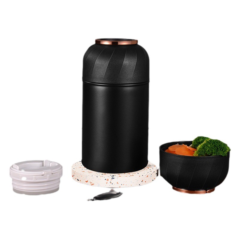 Tremella Cup 304 Stainless Steel Stew Beaker Simple Large Capacity Stew Pot Portable Vacuum Stew Pot Round Lunch Box