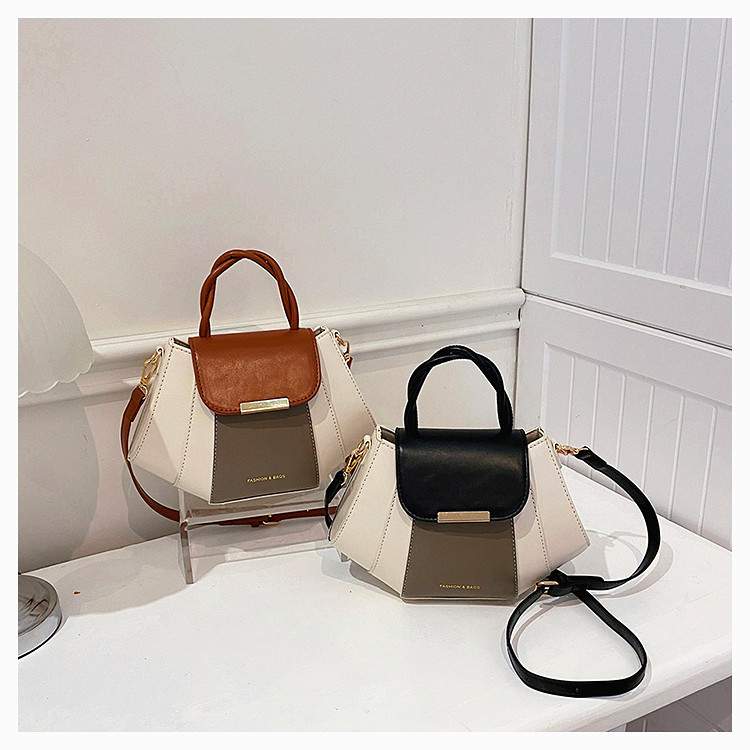 577g Weight Polyester Lining Material Zipper Closure Type Single Shoulder Strap Strap Type Crossbody Bag Bags Type Casual, Daily Occasion Pu Leather Material Color Block Pattern All Seasons Season Women's Gender Streetwear Style Square Shape Medium Size Women's Medium Pu Leather Color Block Streetwear Square Zipper Crossbody Bag 29