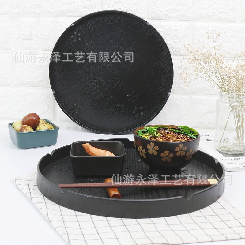 Wooden dinner plate for home use