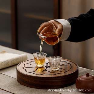 Walnut Tea Tray High-end Water Storage Dry Bubble Tea Table Tea Tray Simple Drying Tray Office Small Dry Bubble